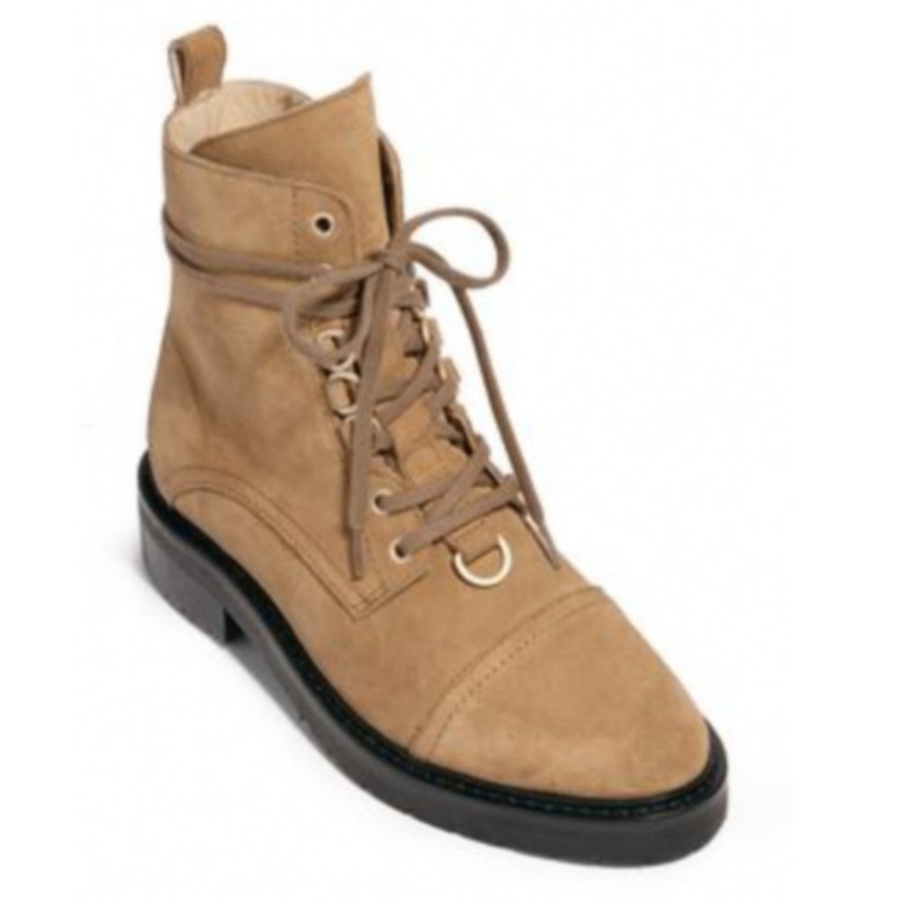 AllSaints Women's Lira Hiker Suede Tan Brown Boots Size 38 EU 8 US